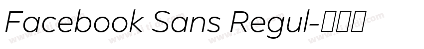 Facebook Sans Regul字体转换